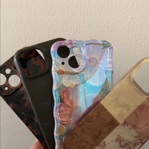 Floral and Tortoise Shell Phone Case Set